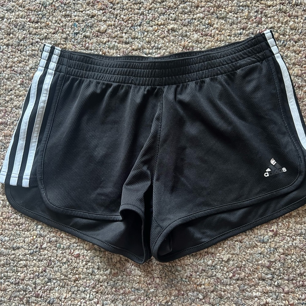 Adidas Black and White Athletic Shorts